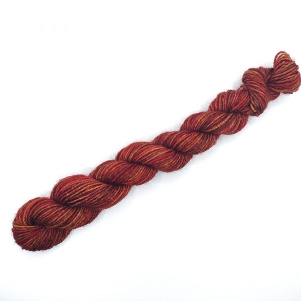 Red orange brown tonal 20g mini skein