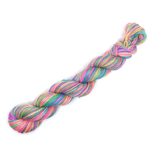 Bright rainbow 25g mini skein