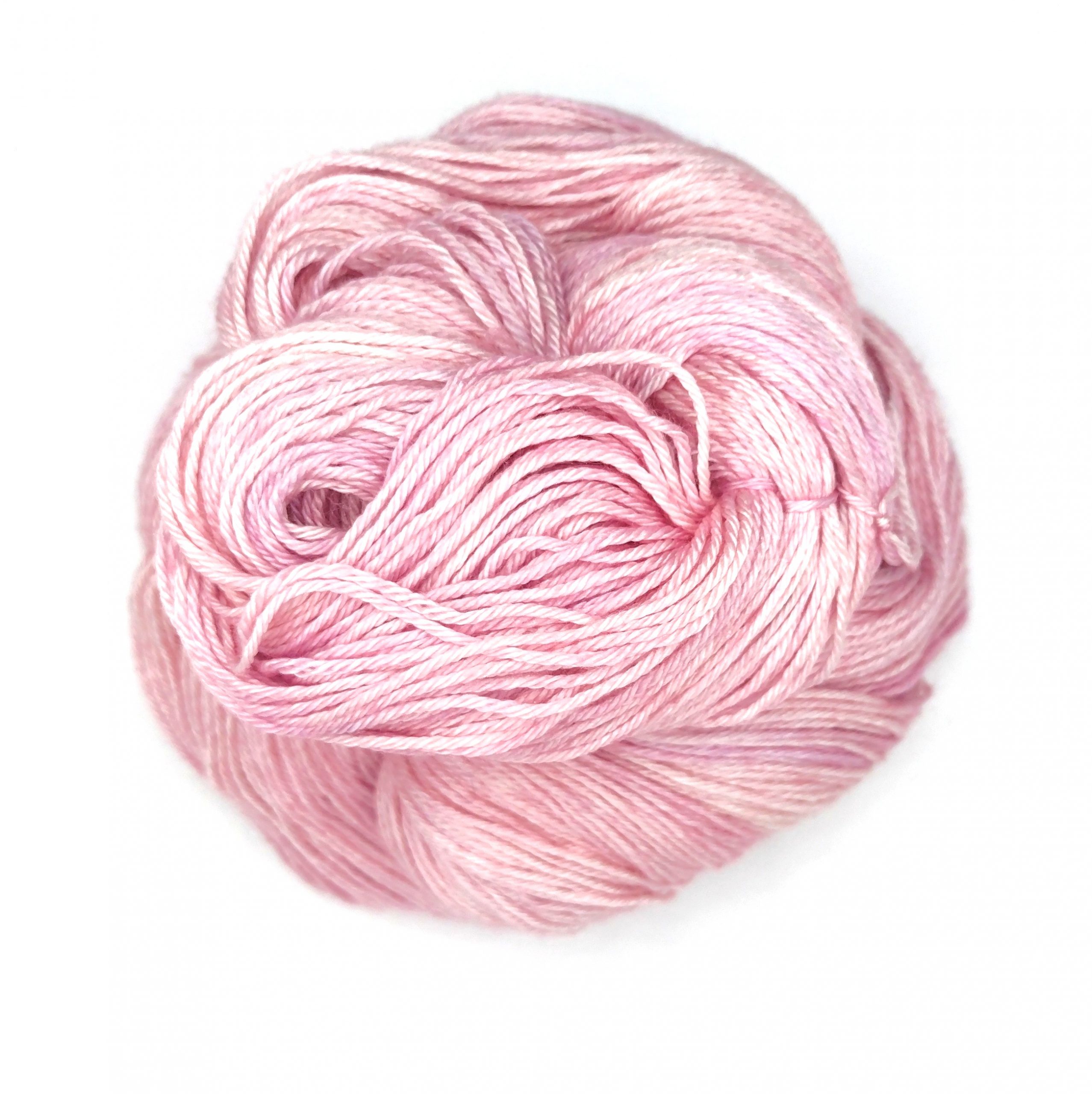 Pink silk merino yarn