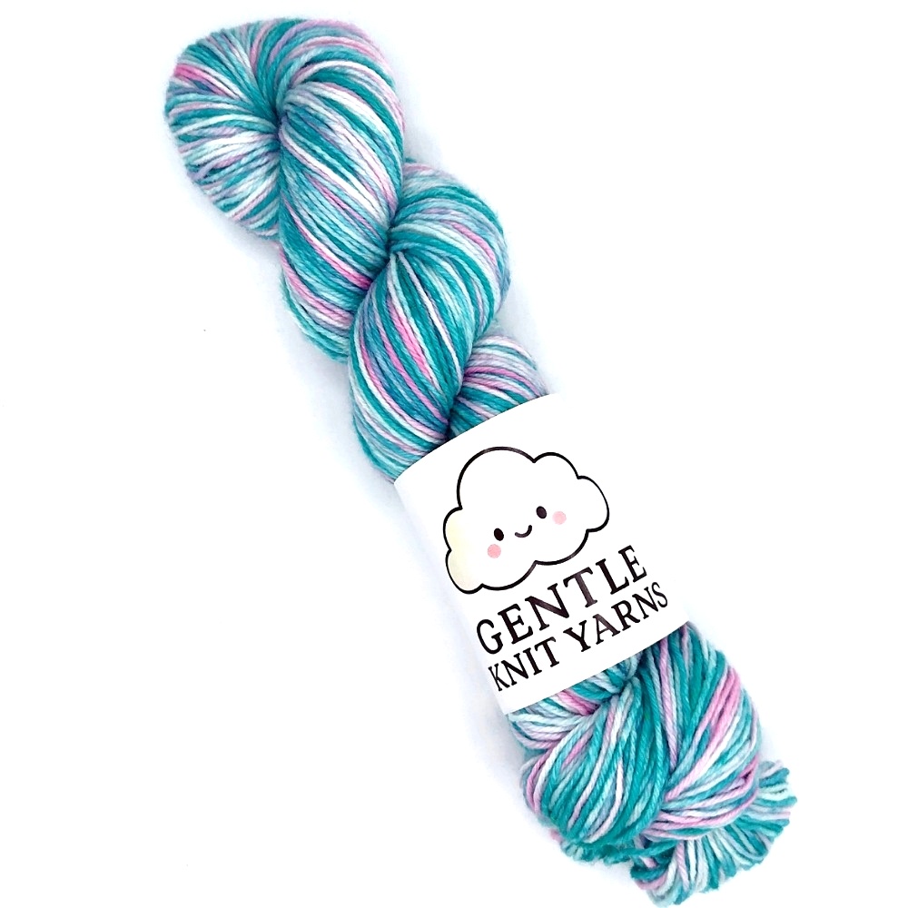 Teal pink white 50g skein