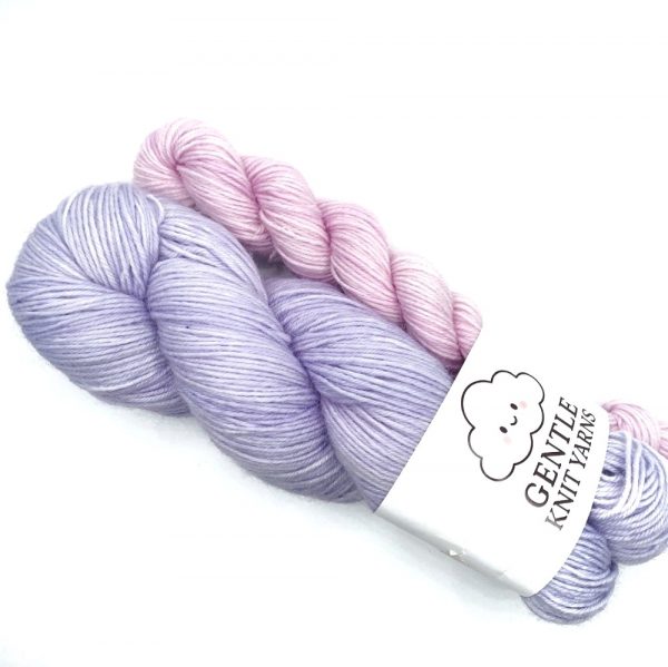 Lilac lavender 100g with pink 20g sock set