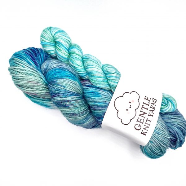 Teal green blue 100g with Teal green 25g sock set