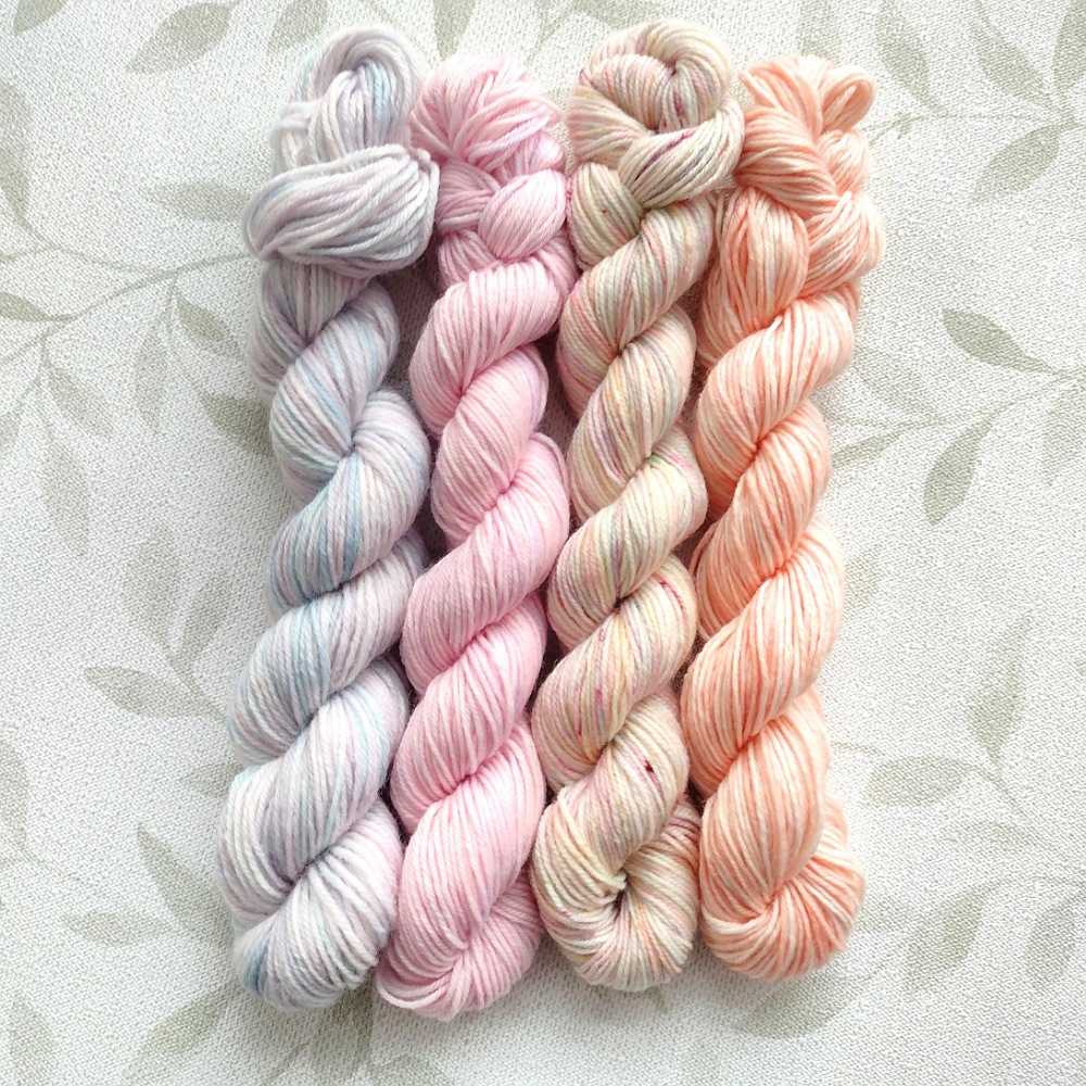 hand dyed yarn pastel minis