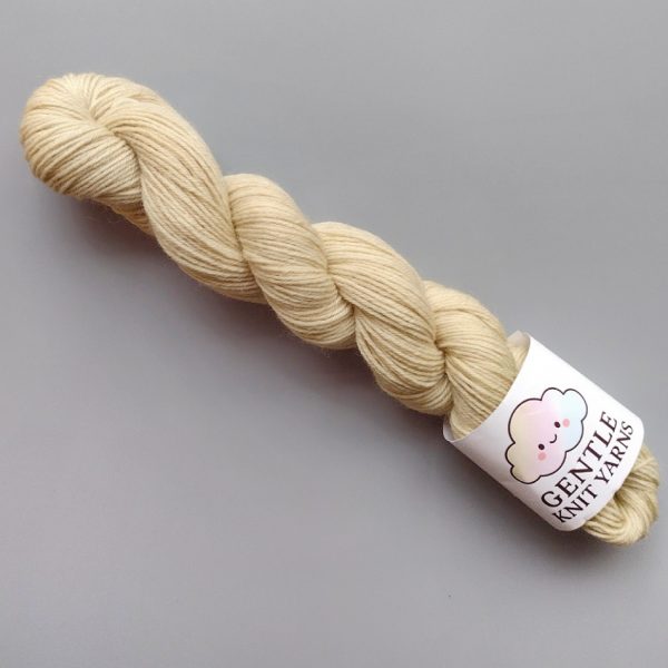 hand dyed yarn 50g 4 Ply warm lemon beige called Sunlit Sandstone
