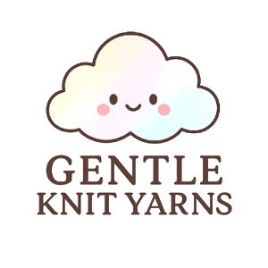 hand dyed yarns - gentle knit yarns logo of rainbow cloud
