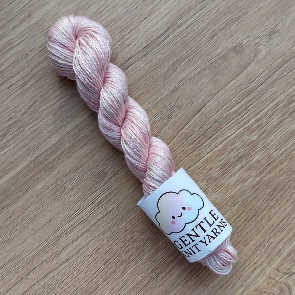 pale pink merino silk 40g yarn called Whisper Pink