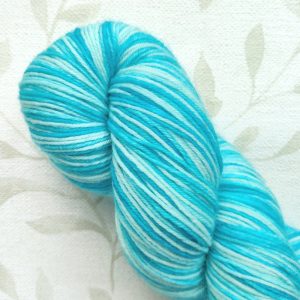 Jade toned hand dyed yarn 4 ply called jade waters
