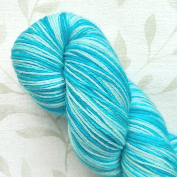 Jade toned hand dyed yarn 4 ply called jade waters