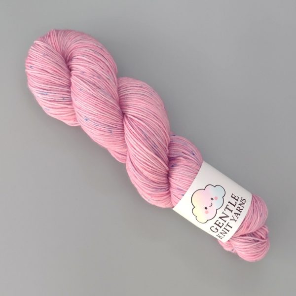 hand dyed yarn 4 ply 100g pink with speckles