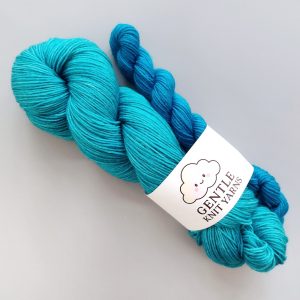hand dyed yarn 4 ply sock set called teal sea 120g